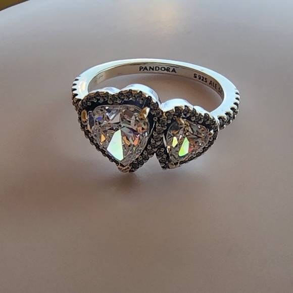 Pandora Sparkling Halo Hearts Ring - Picture 6 of 7